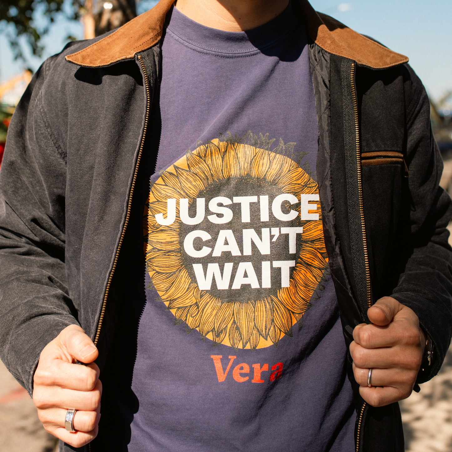 "Justice Can't Wait" Sunflower Long Sleeve