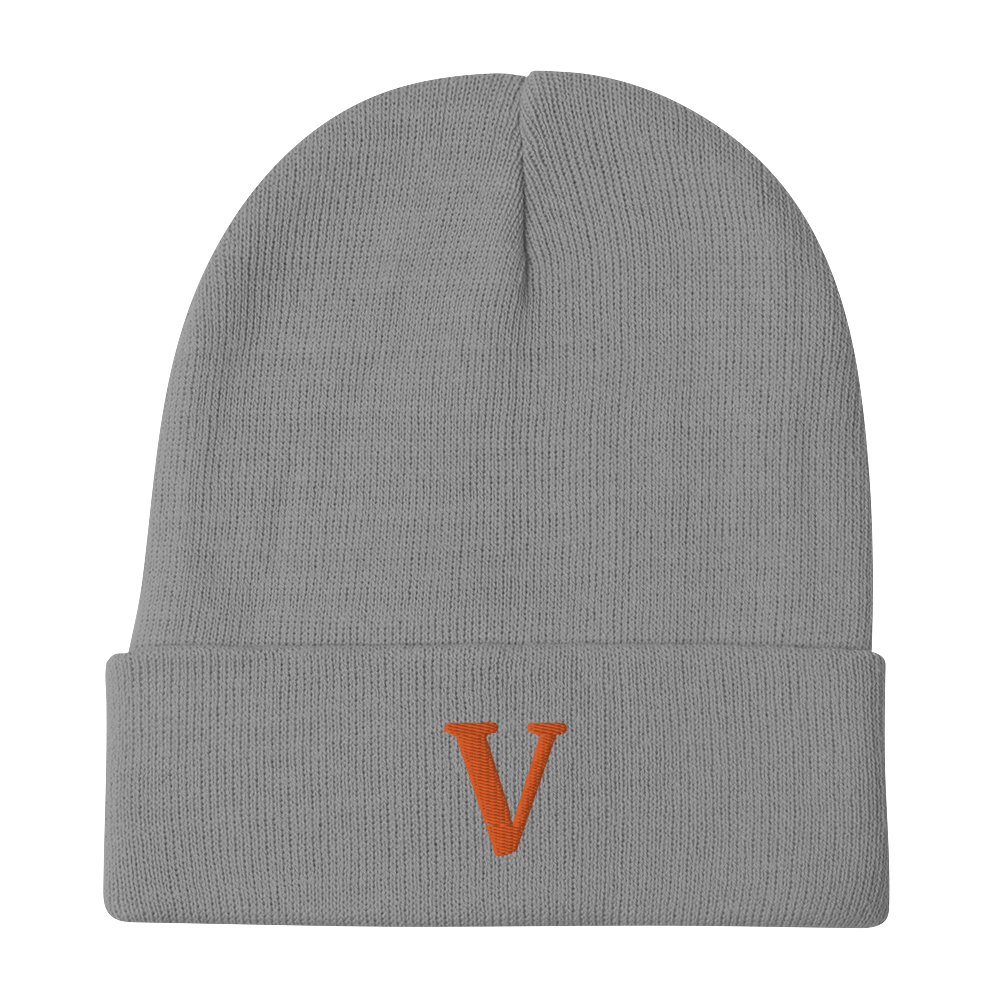 Vera "V" Embroidered Beanie