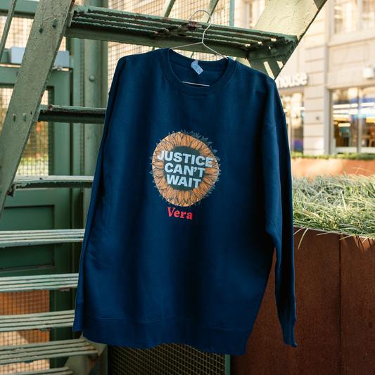 "Justice Can't Wait" Sunflower Crewneck Sweatshirt