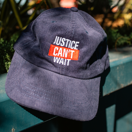 "Justice Can't Wait" Statement Corduroy Cap
