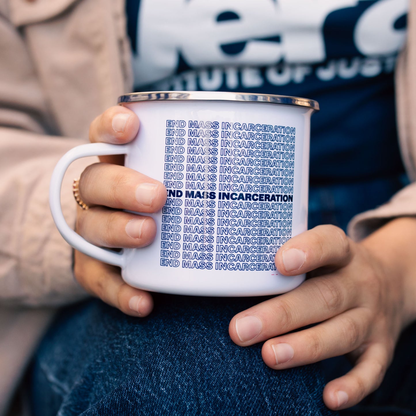 "End Mass Incarceration" Enamel Mug