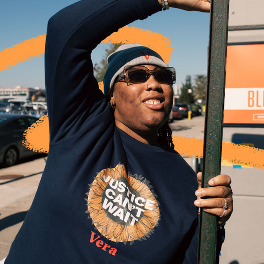 "Justice Can't Wait" Sunflower Crewneck Sweatshirt