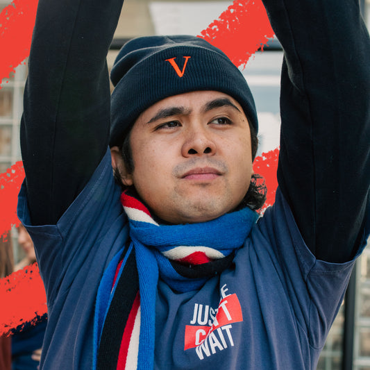 Vera "V" Embroidered Beanie